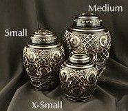 Black & Gold Motif Pet Cremation Urns