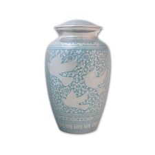 Blue Peaceful Rest Flat Top - Adult Cremation Urn For Ashes