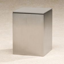 Brushed<BR>Stainless Steel<BR>Cremation Urn