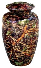 Camouflage Aluminum Cremation Urn - Adult Urn For Ashes