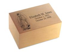 Engraved Bronze Cremation Urn