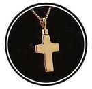 Engraved<BR>Large Gold<BR>Vermeil Cross