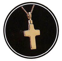 Engraved<BR>Small Gold<BR>Vermeil Cross