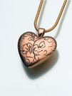 Floral Bronze Heart Pendants