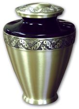 Golden Leaf Brass Urn