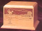 Laser Carved Golfer<BR>Cremation Urn