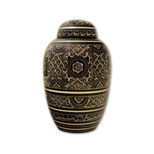 Lustrous Engraved Cremation Urn - Full Size