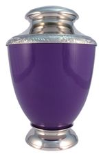 Silver Violet Brass Urn