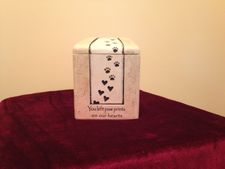 Small Heart Prints Pet Urn