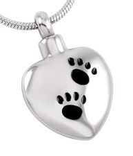 Stainless Steel Paw Print Pendant