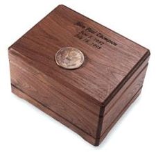 Walnut Memento<BR> Cremation Urn