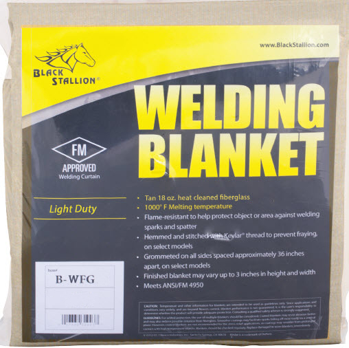 Black Stallion 24 oz. Fiberglass Welding Blanket BWFG246X6
