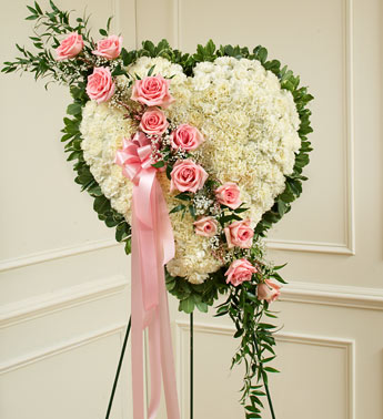 Always in My Heart Floral Heart - Pink