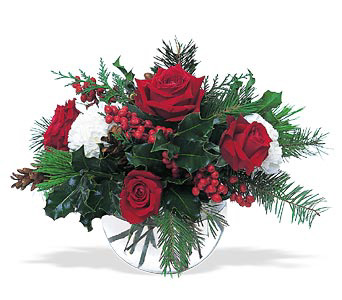 Christmas rose bowl