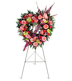Funeral Heart - Mixed Flowers