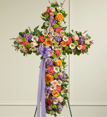 Peace and Prayers Standing Cross - Pastel