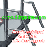 Dance Dance Revolution Handle Bar Supporters for V2.0, Champion, iON and Energy Arcade Metal Dance Pads