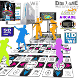 Group Fitness for a class bundle #40 (includes 1 Wii System, 1 Wii Carrying Case, 1 Nunchuk Controller, 1 Remote Controller, 1 Wii Sports, 1 DDR Hottest Party game, 1 2GB SD Memory Card, 1 HD Component Cable, 2 Energy Arcade Metal Dance Pads, 6 Training Pads and 8 Digital Pedometers)