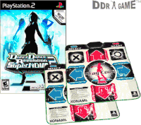 2 x Original Konami Dance Pad for PS2 + Dance Dance Revolution DDR SuperNOVA 2 Dance Game for PS2