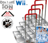 4 x Dance Dance Revolution Limited Edition iON Pro Arcade Metal Dance Pad with Handle Bar for Nintendo Wii + DanceDanceRevolution Dance Game for Nintendo Wii