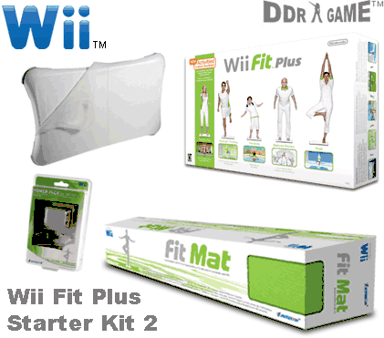 Nintendo Wii Fit Plus Starter Kit 2 Balance Board Game