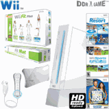 Nintendo Wii System + Wii Fit Plus + The Biggest Loser Challenge + Balance Board Mat + Balance Board Protective Sleeve Bundle
