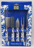 Set of 5 Delft Handled Cheese Slicers