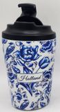 Coffee-to-Go Mug with Holland Blue Floral Design