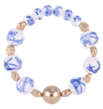 Delft Bracelet with Gold Accents