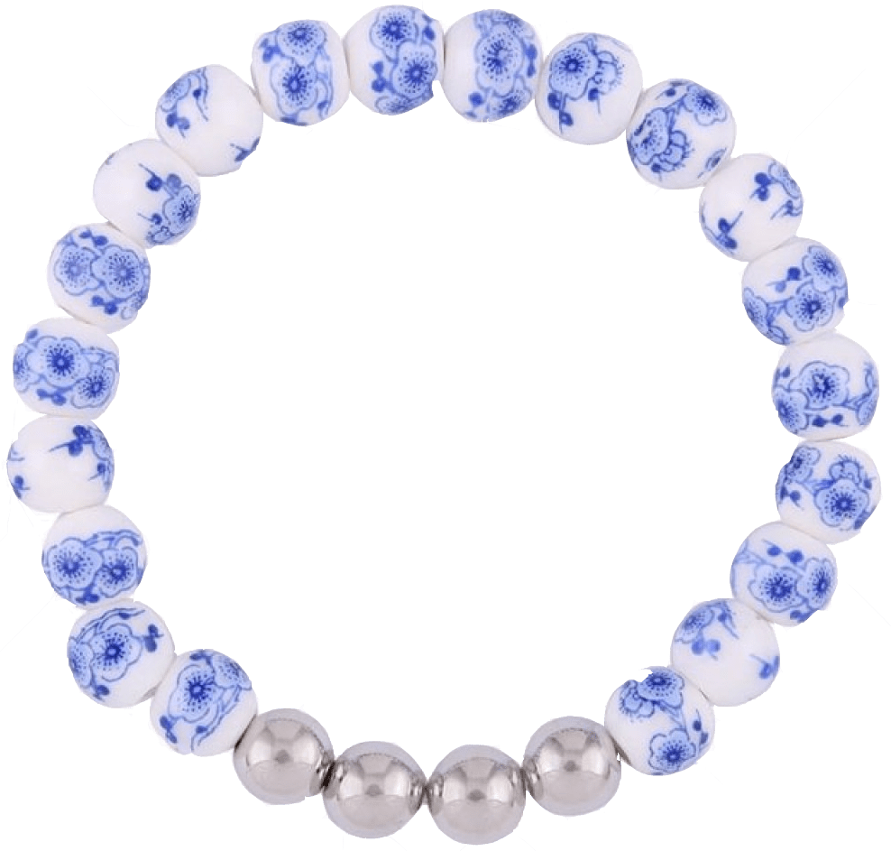Delft Bracelet with Silver Accents