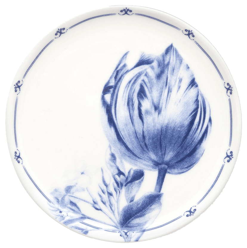Delft Dessert Plate - Tulip Design