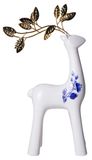 Delft Large Reindeer with Gold Antlers