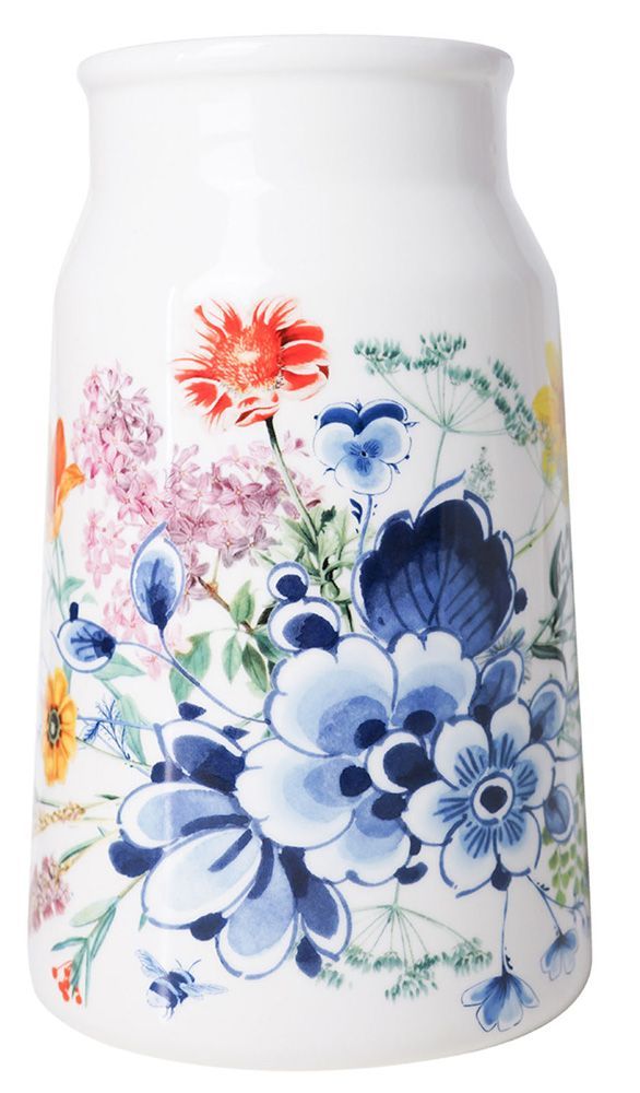 Delft Milk Churn Vase - 10&quot;H