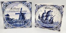 Set of 10 Greeting Cards with Envelopes - Delft Blue Design