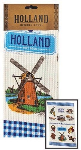 Holland Kitchen Towel with Windmill Design