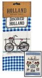 Holland Kitchen Towel with Blue Bicycles Design