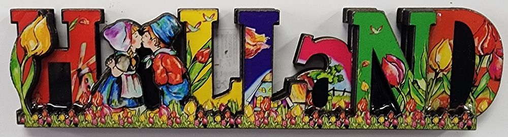 Holland Magnet with Kissing Kids