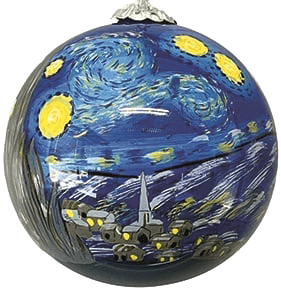 Delft Ball Ornament - Starry Night