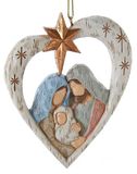 Heart Shaped Nativity Ornament
