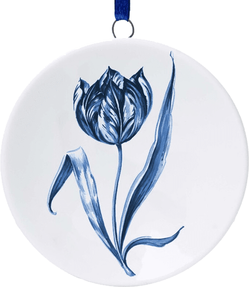 Delft Tulip Plate Ornament