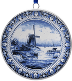 Delft Plate Ornament - Windmill