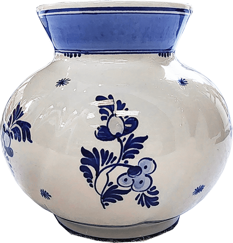 Royal Delft 14cm Flat Round Vase Royal Delft Vases