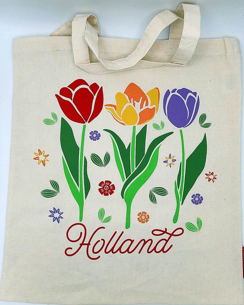 Cloth Shopping Bag with Tulip Design