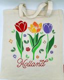 Cloth Shopping Bag with Tulip Design
