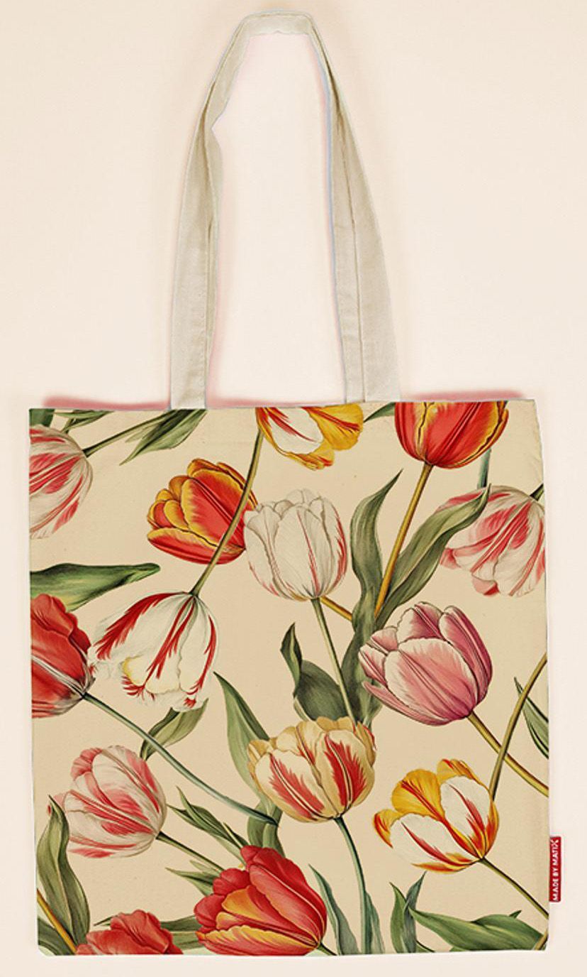 Cotton Shopping Bag - Vintage Flowers Design
