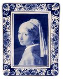 Vermeer Blue and White Applique of The Girl with the Pearl Earring