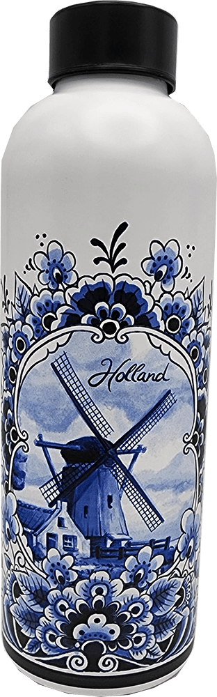 Metal Water Bottle - Windmill Scene