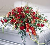Red Rouge  Casket Spray