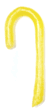 Sugar Free SOUR LEMON Candy Cane 5" -  Handmade in USA, SINGLE CANE, Uses isomalt, Individually wrapped, perfect to hang on tree.