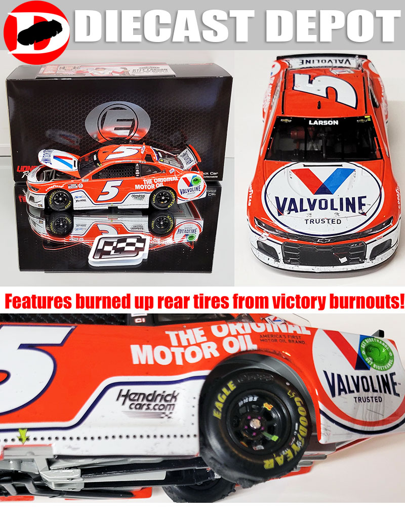 KYLE LARSON 2021 NASHVILLE WIN RACED VERSION VALVOLINE 5 CAMARO 1/24